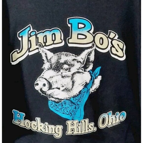 Jim Bos Tee Shirt Mens 2XL Black Hocking Hills Ohio Jimbo’s Short Sleeve - Picture 7 of 10
